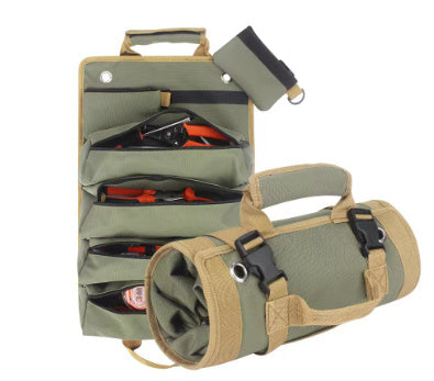 Functional Roll Hardware Package Garden Electrician Woodworking Hardware Kit Car Hardware Tool Storage Bag